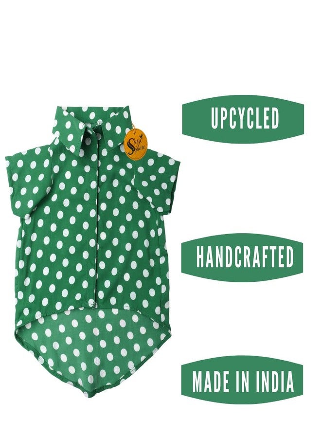 Sage Square Crazy Printed Dog Shirt, Trending Dog Shirt, Ultra Soft & Light Weight, Comfortable & Breathable Dog Apparel, Trendy Outfit (Medium - 16 inch) (Polka Green) - Image 3